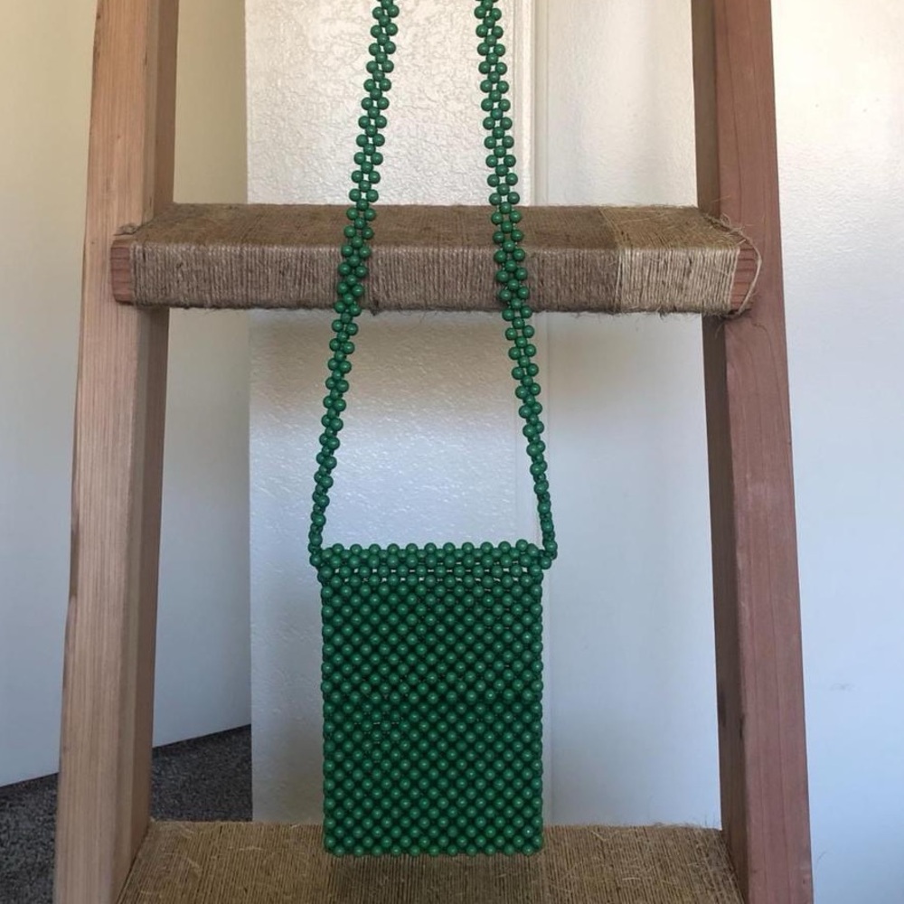 Green Beaded Handbag - Picture 2 of 4